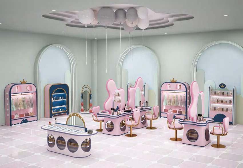 Princess house role-play set with dressing tables